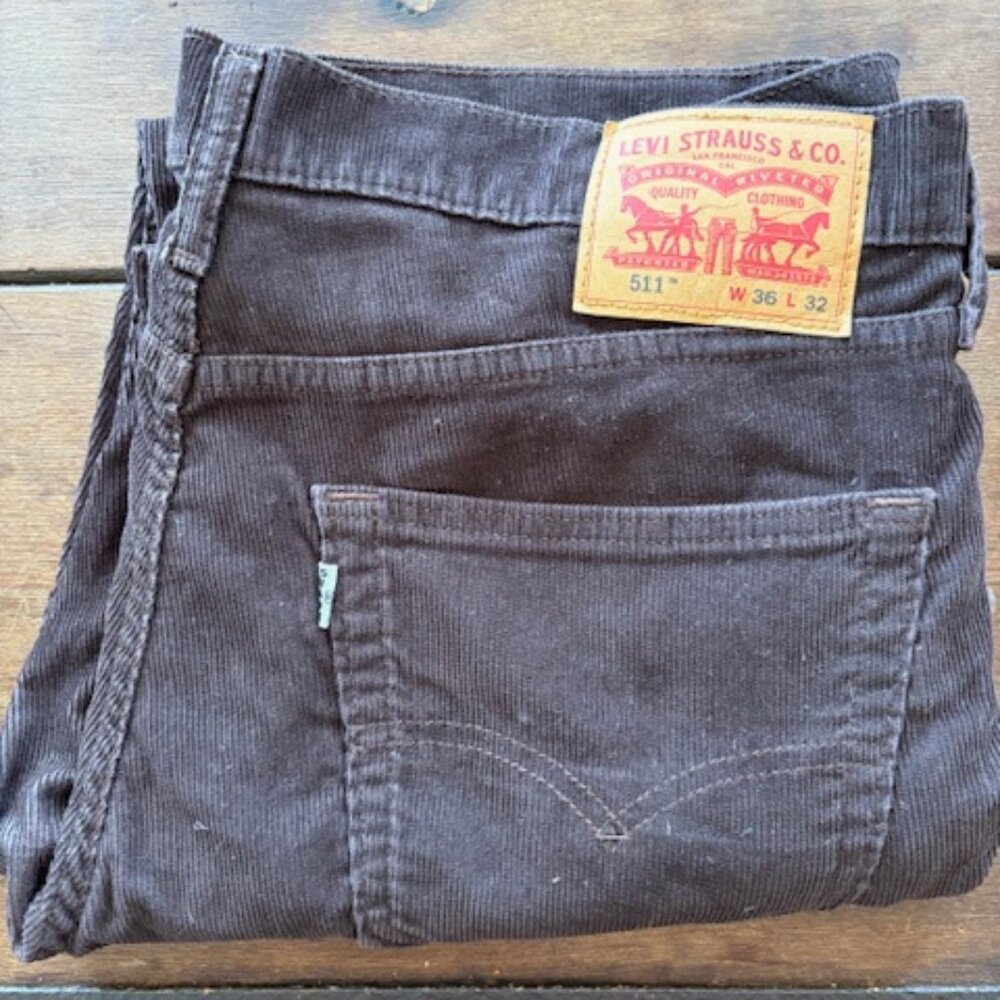 Levi's 511 Corduroy Brown 36x32